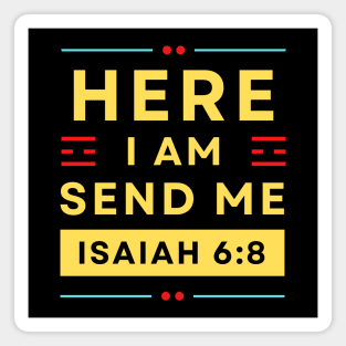 Bible Verse Isaiah 6:8 | Christian Typography Magnet